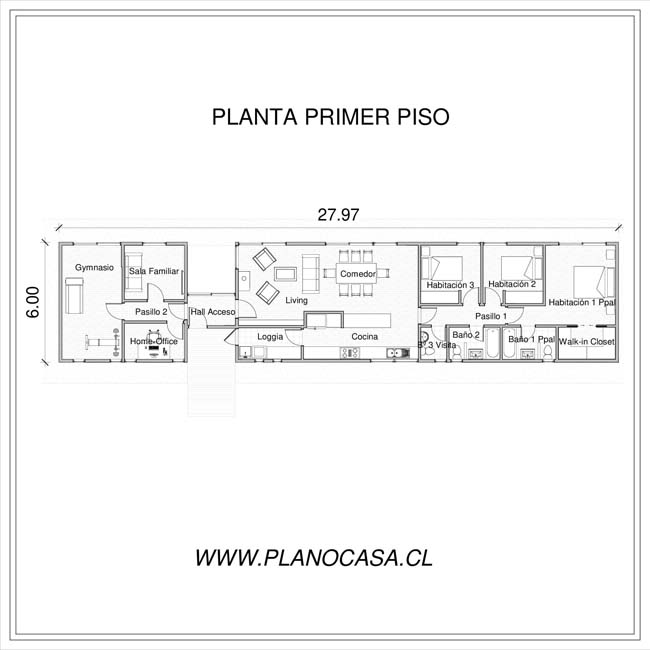 Plano de Plano Casa Anzio