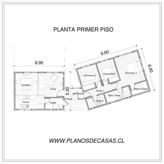 Plano de Plano Casa Boston