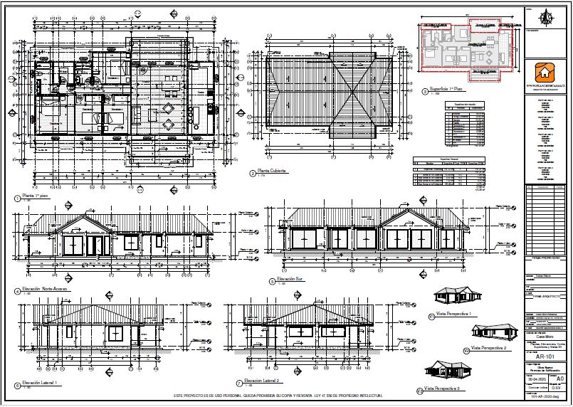 Planta Segundo Piso de Planos Casa Bari